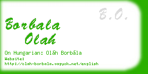 borbala olah business card