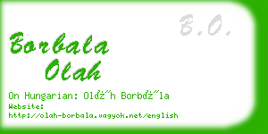 borbala olah business card